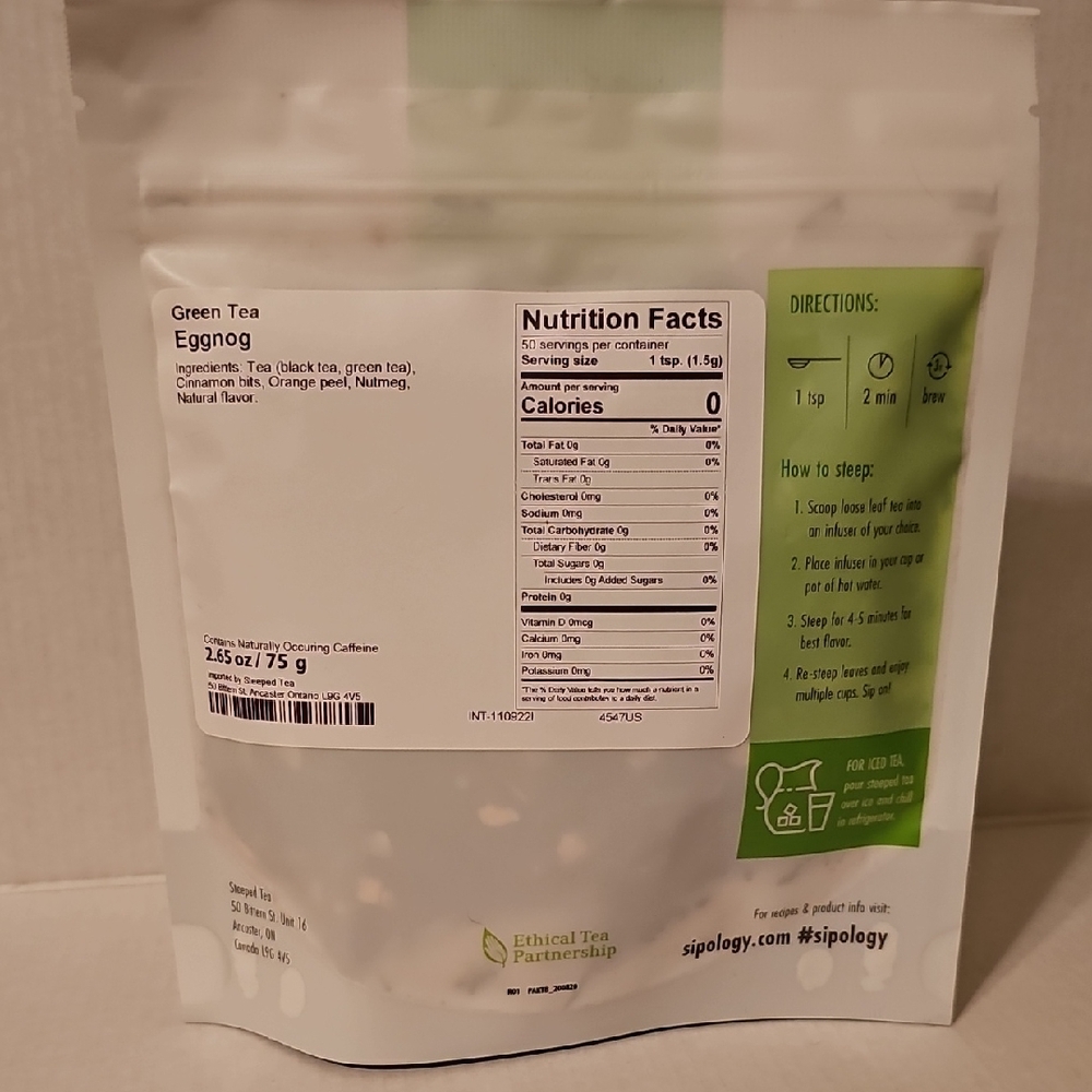 Green Tea Eggnog Blend
